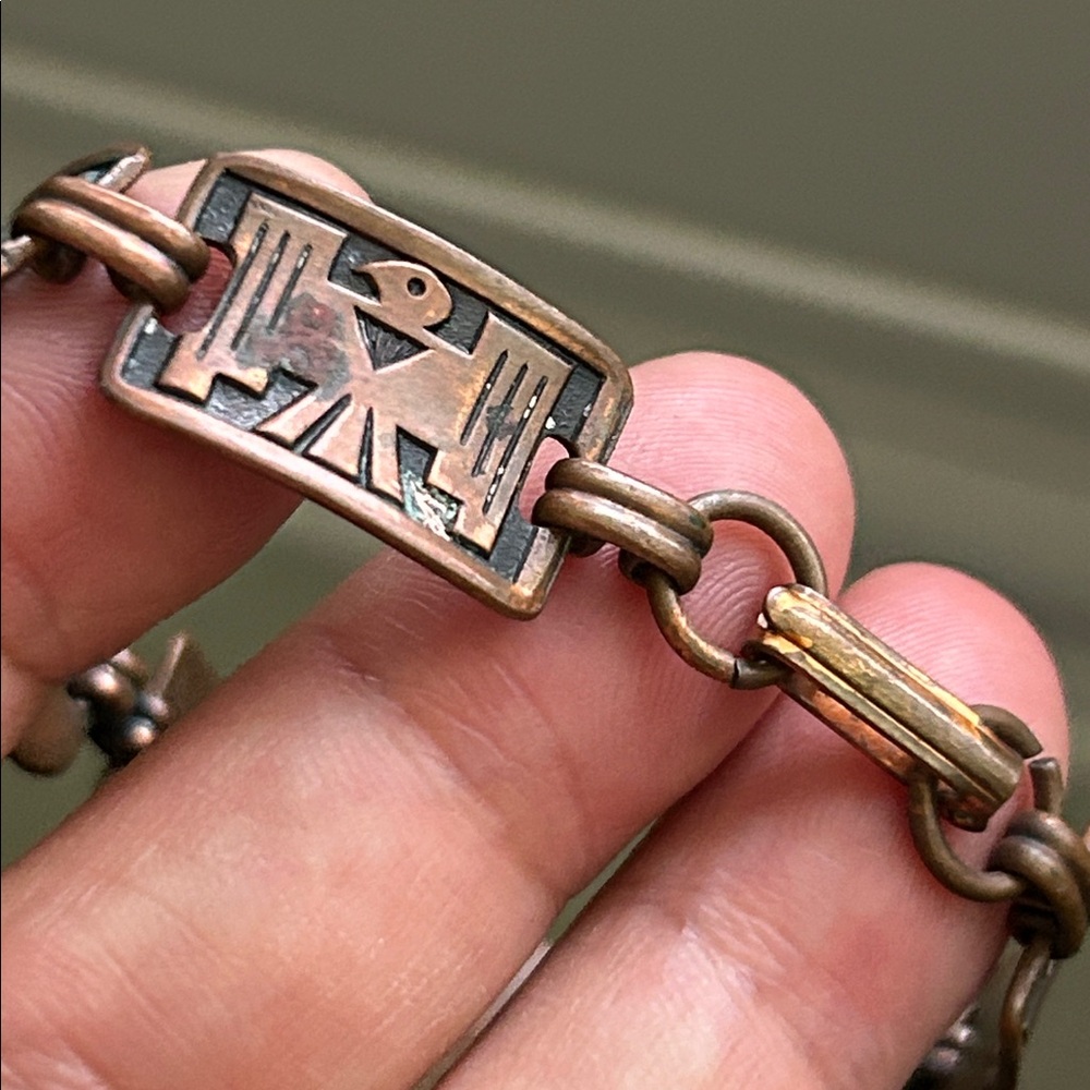 🖤Copper Spiritual Bird Panel Vintage bracelet - Picture 6 of 12